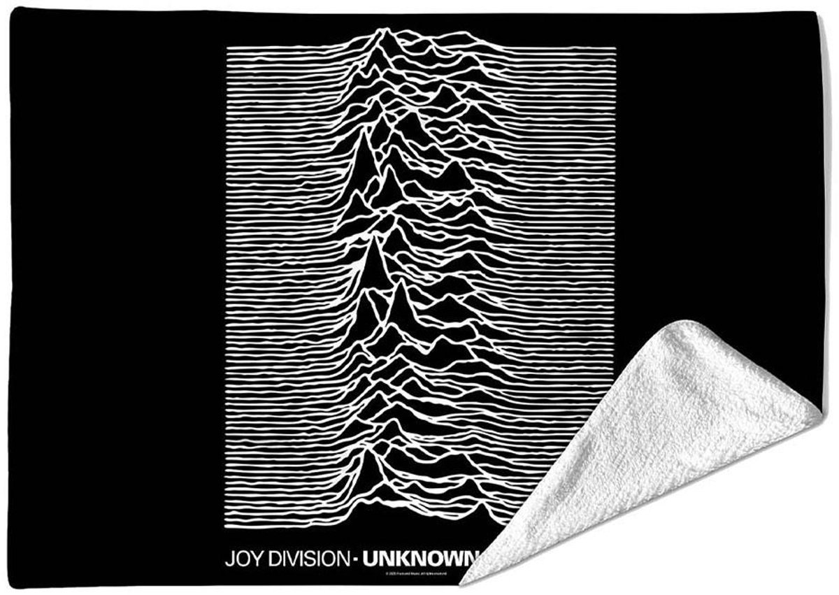 Rocksax Joy Division - Unknown Pleasures Plaid - Tweepersoons (152cm x 203cm) - Zwart/Wit