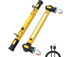 1 stuk Werklamp led-Werklamp-Magnetische LED-werklampstrip - 6000mAh / 3000LM oplaadbare inspectielamp - 3 kleurmodi, 360° verstelbaar, USB-uitgangwaterdicht - Autoreparatie en -inspectie - Geel
