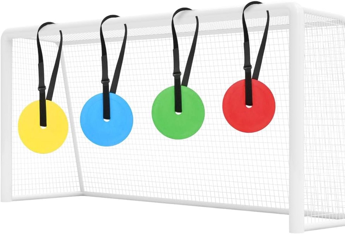Voetbal Trainingsdoelen - Oefen Targets - Schiet Precisie - Flexibel Bevestigbaar - 15cm Schijven - Meerdere Kleuren