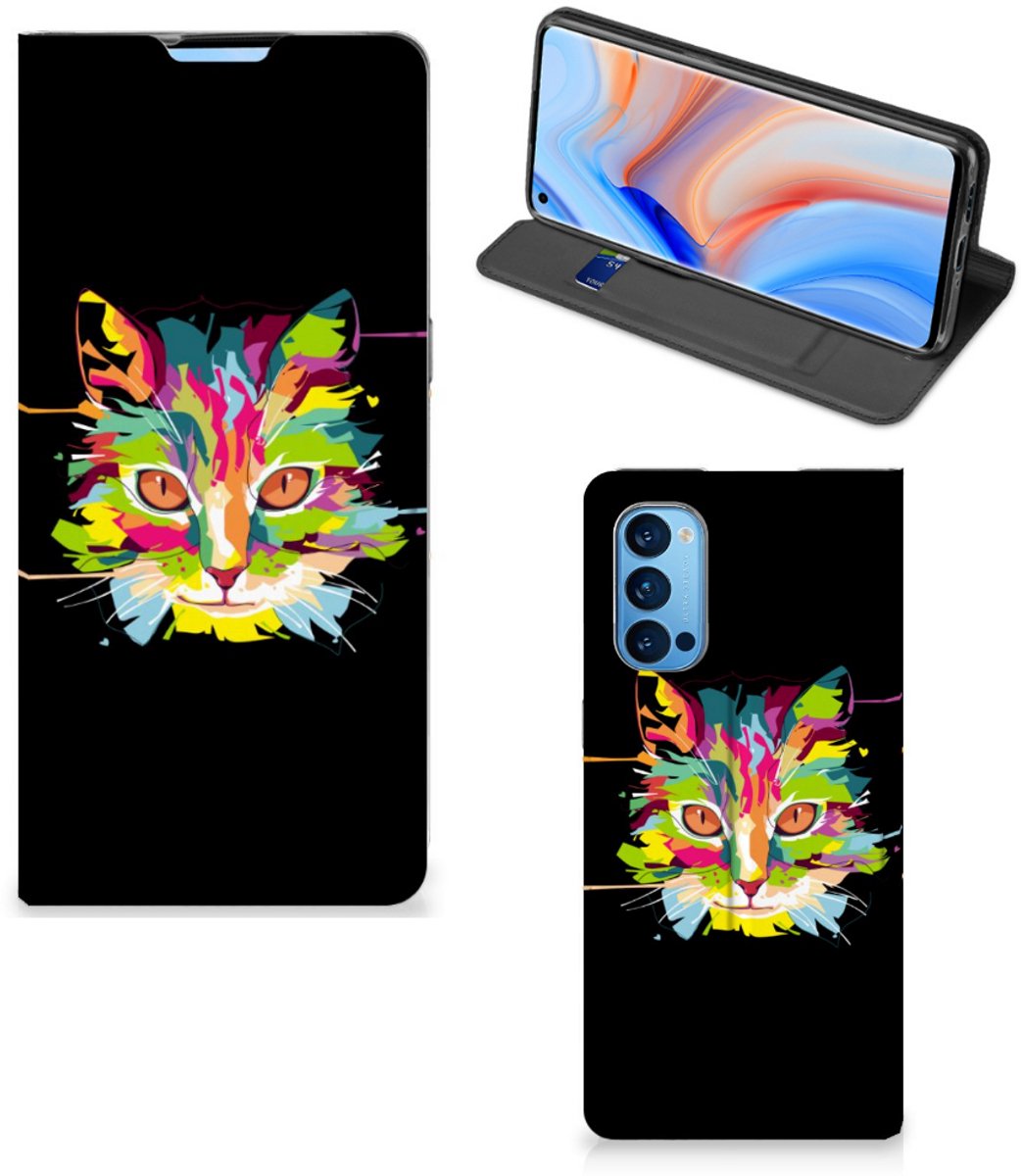 OPPO Reno4 Pro 5G Magnet Case Cat Color