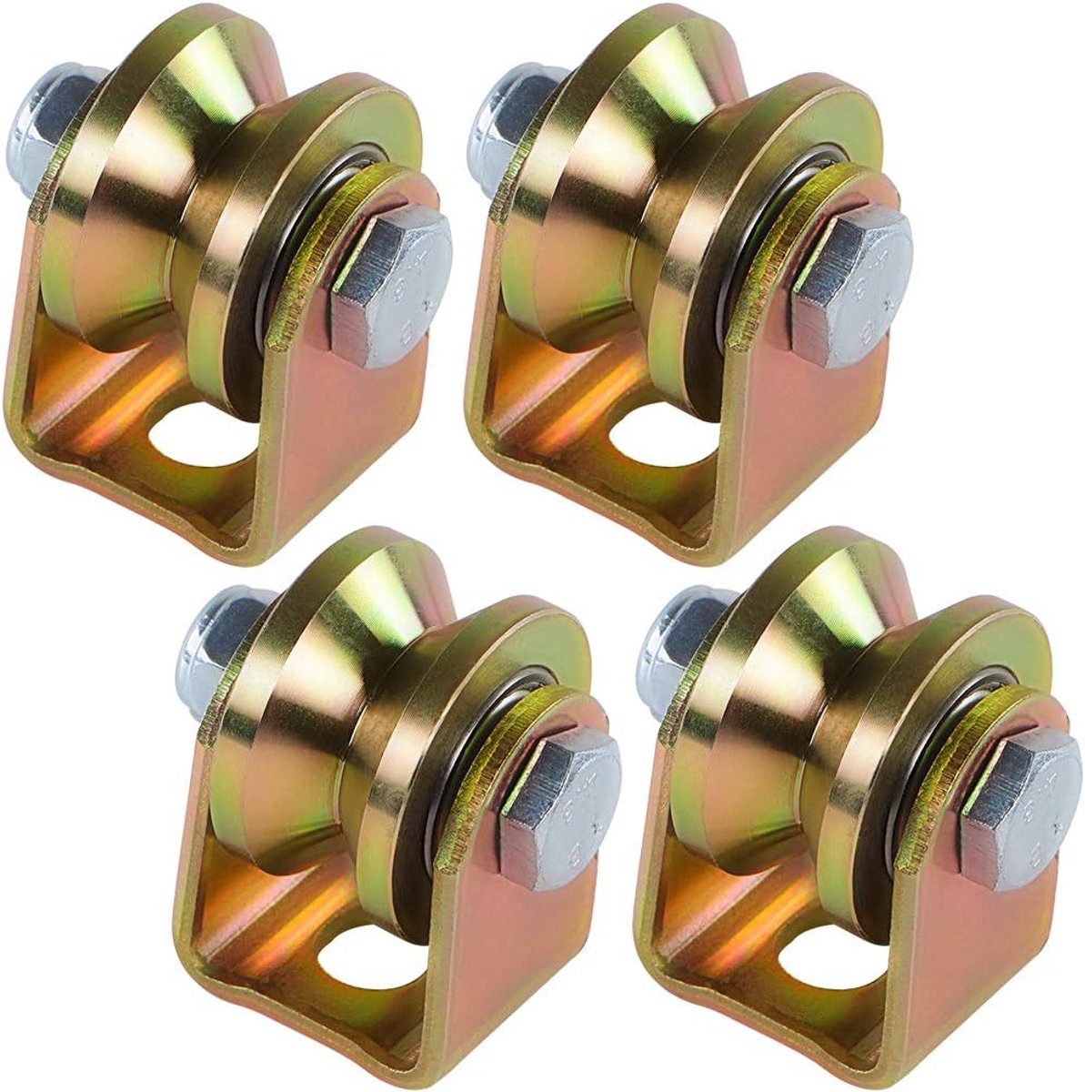 V-groef wielen voor schuifpoorten - 33 mm, 125 kg draagvermogen, set van 4