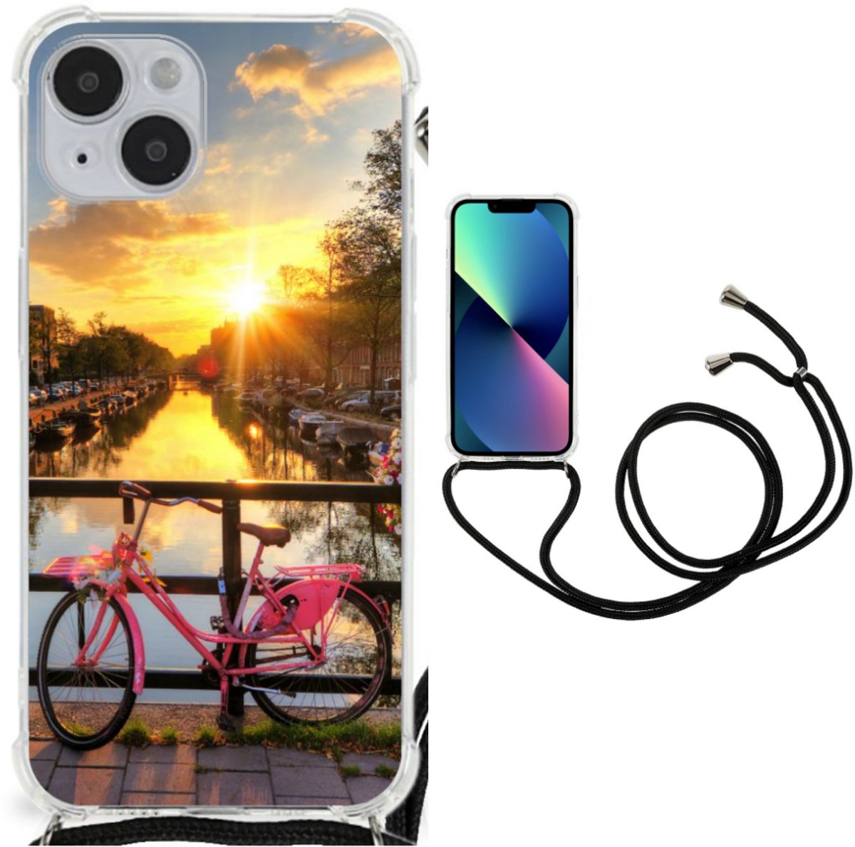 iPhone 14 Plus Telefoonhoesje met valbescherming Amsterdamse Grachten