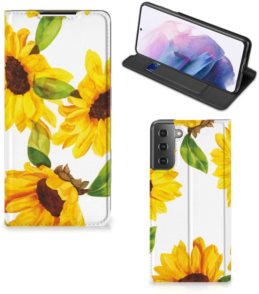 Smart Cover voor Samsung Galaxy S21 Plus Zonnebloemen