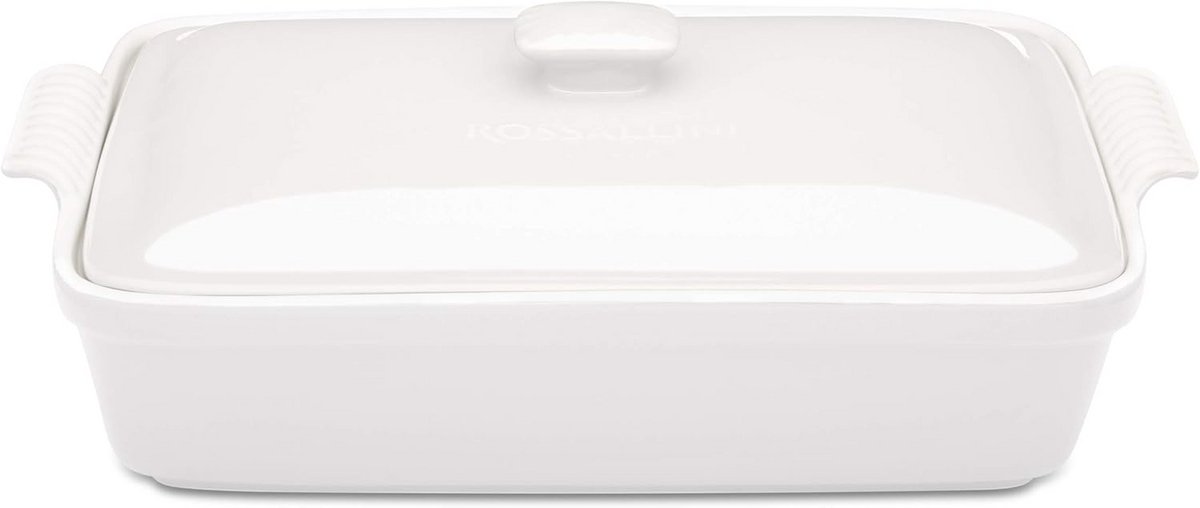 Extra Grote Ovenschaal met Deksel - 4,23 L, 13x9 Inch, Wit
