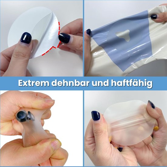 Opblaasbare Reparatieset 12 Stuks - Waterdicht 7,5 cm TPU Reparatieband voor Zwembad, Airmatras en Speelgoed van Merkloos — afbeelding 2