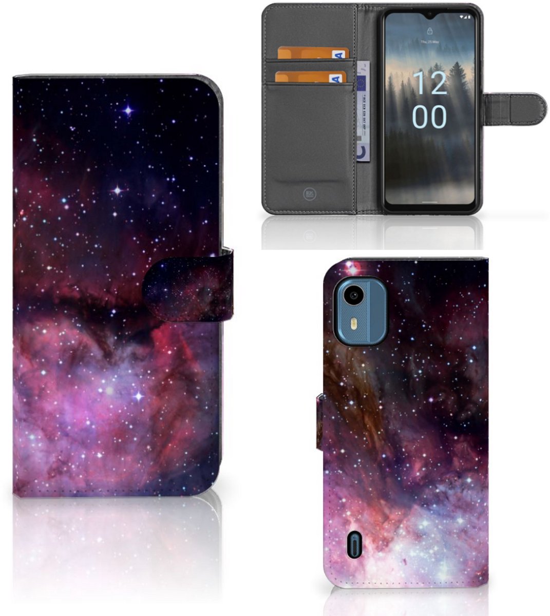 Boekhoesje voor Book Case voor Nokia C12 Galaxy