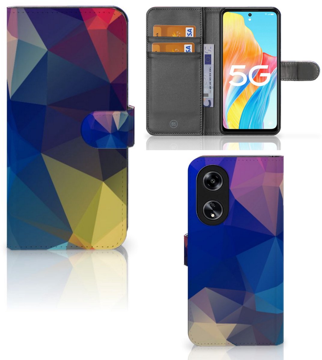 OPPO Reno8 T 5G Book Case Polygon Dark