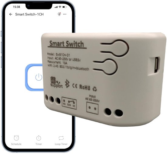WiFi Smart Micro Switch voor Smart Home - Draadloze afstandsbediening ...