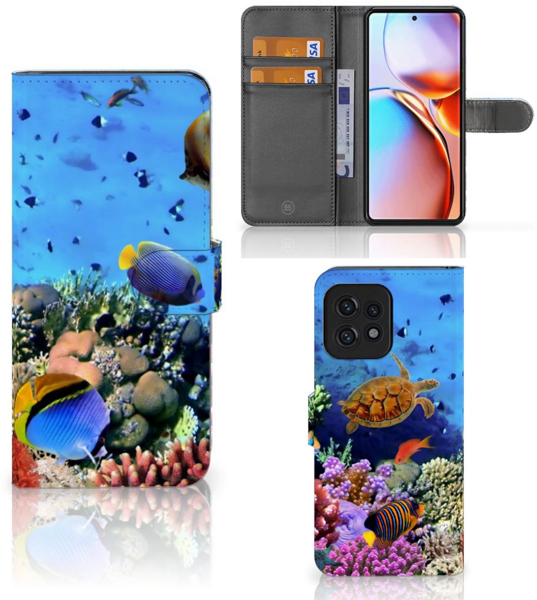 Motorola Edge 40 Pro Telefoonhoesje met Pasjes Vissen