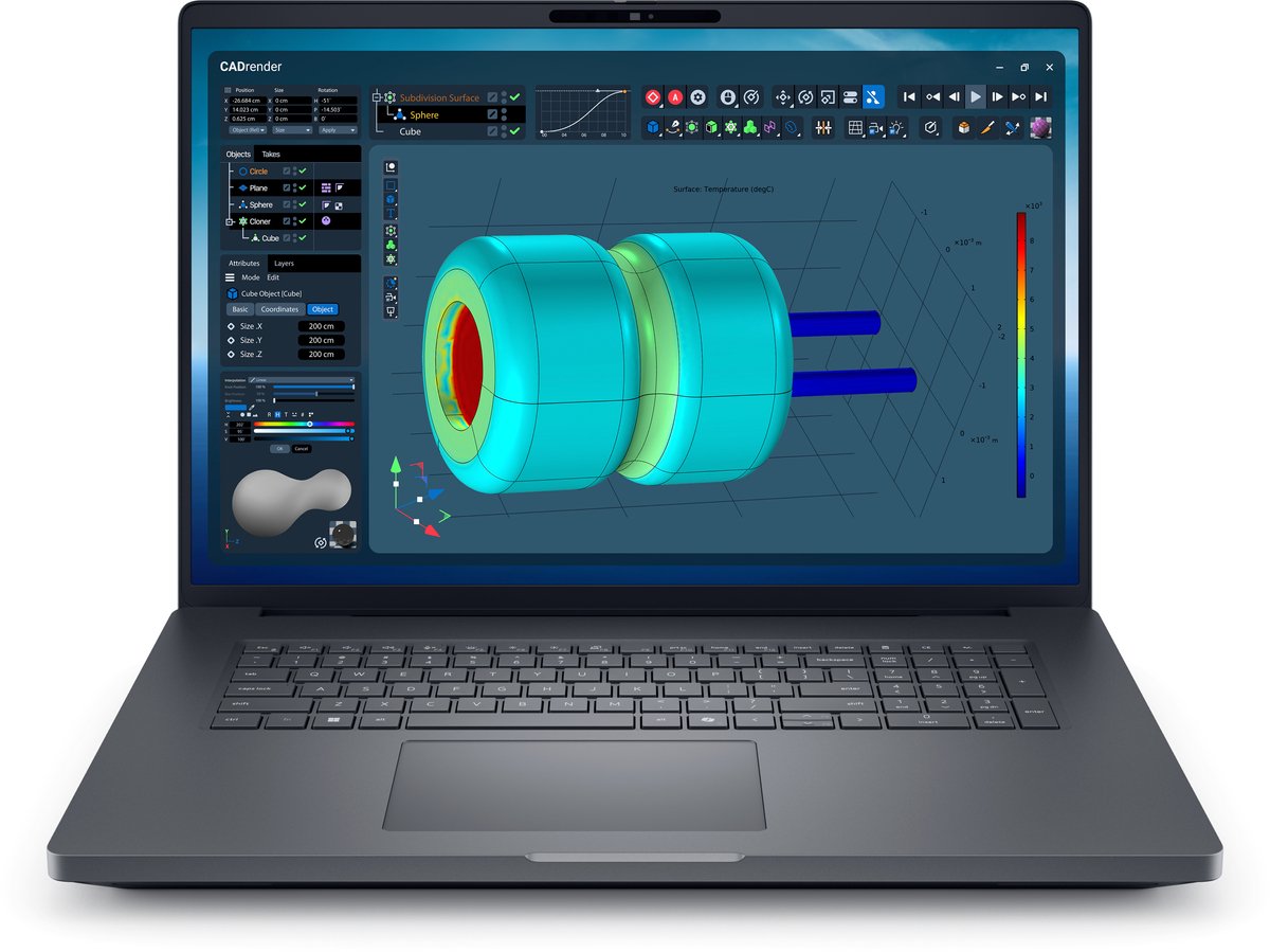 DELL Pro Max 18 Plus MB18250 Intel Core Ultra 9 285HX Mobiel werkstation 45,7 cm (18") Quad HD+ 64 GB DDR5-SDRAM 1 TB SSD NVIDIA RTX PRO 3000 Blackwell Wi-Fi 7 (802.11be) Windows 11 Pro Zwart Engels
