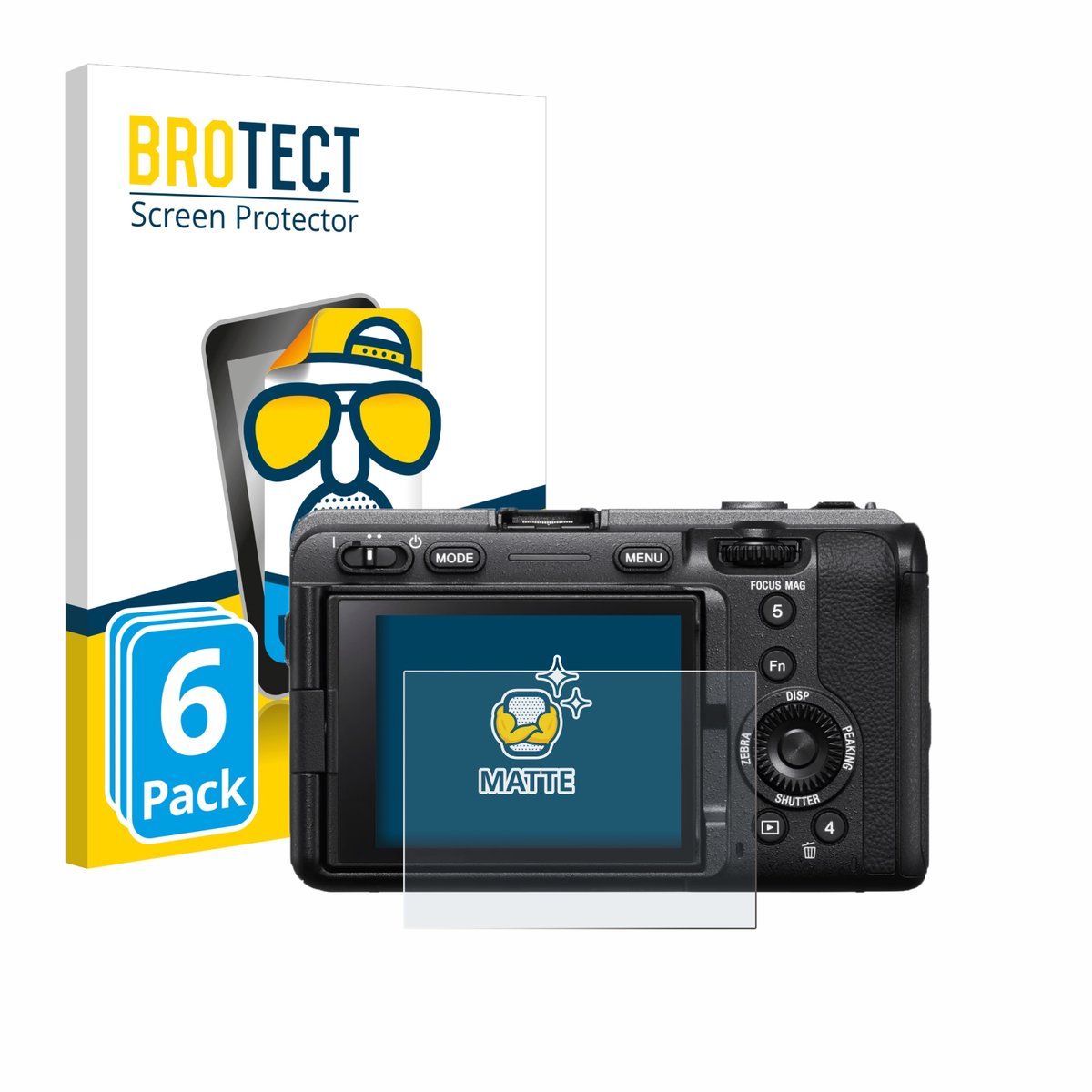 BROTECT - Screenprotector voor Sony FX3A (ILME‑FX3A) - Folie Beschermfolie matte 6 Stuks