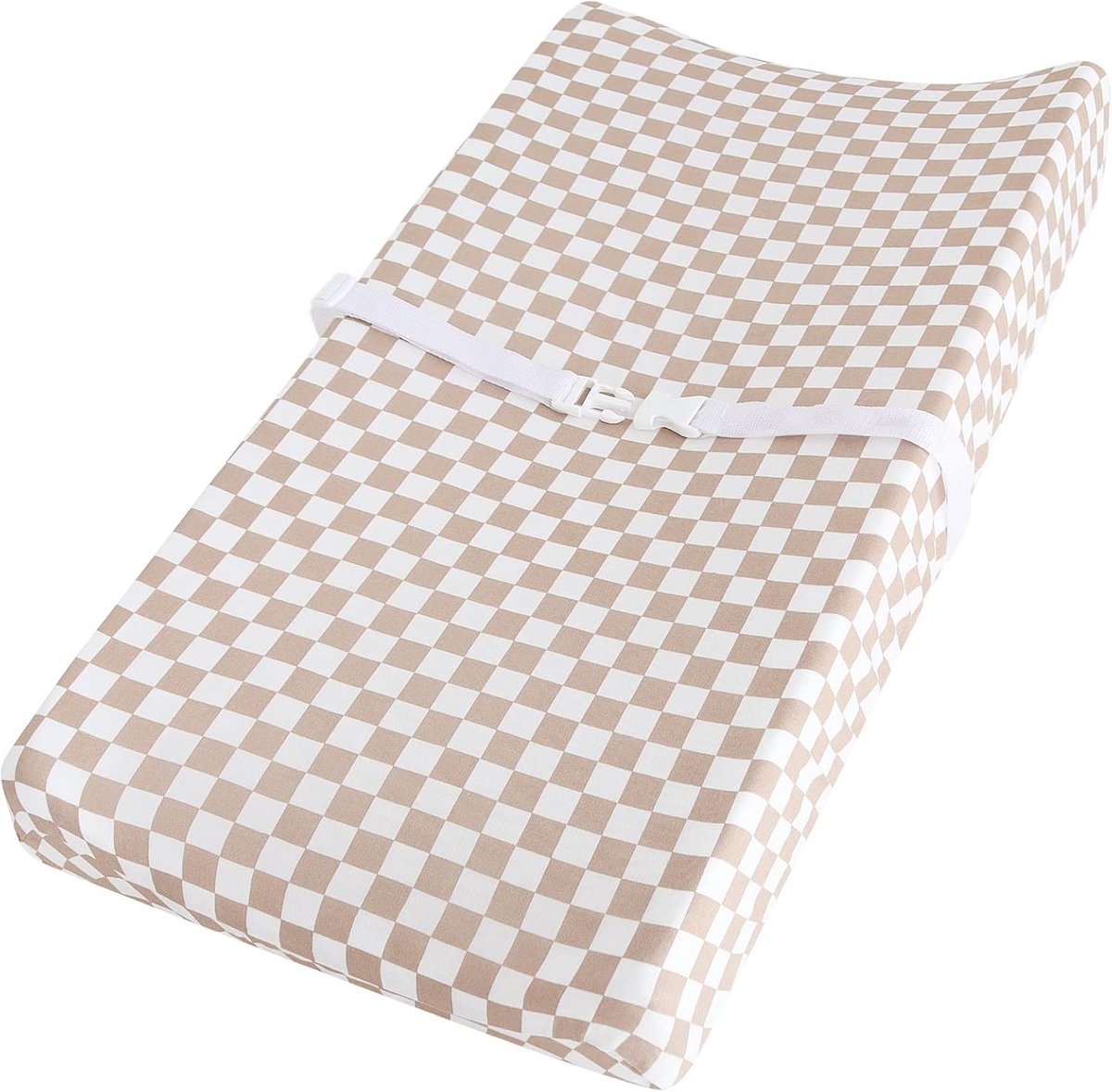 Aankleedkussenhoes voor Babyjongens en Babym girls | Zachte Boho Geruite Viscose van Bamboe Katoen | Neutrale Luierverandering Tafelpad Covers 16"x32"
