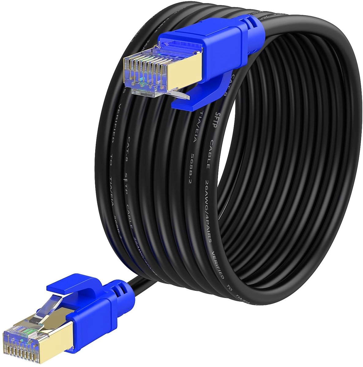 Hoge Snelheid Outdoor Ethernet-kabel 15M - CAT 8 RJ45 Netwerkkabel voor Gaming en Streaming