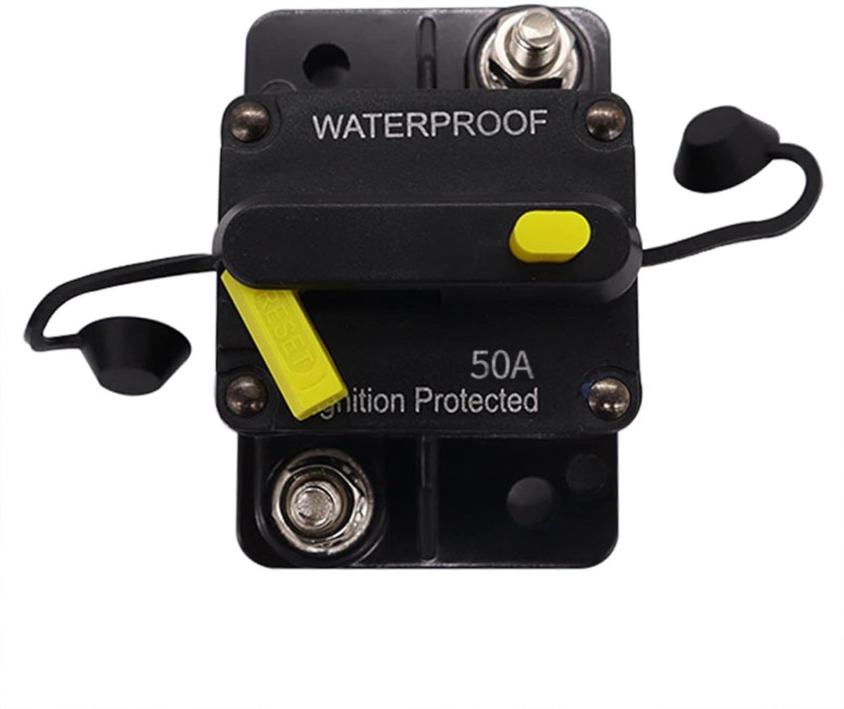 Waterdichte Auto Stroomonderbreker 50A - Handmatige Reset Zekeringhouder voor Marine en Motor