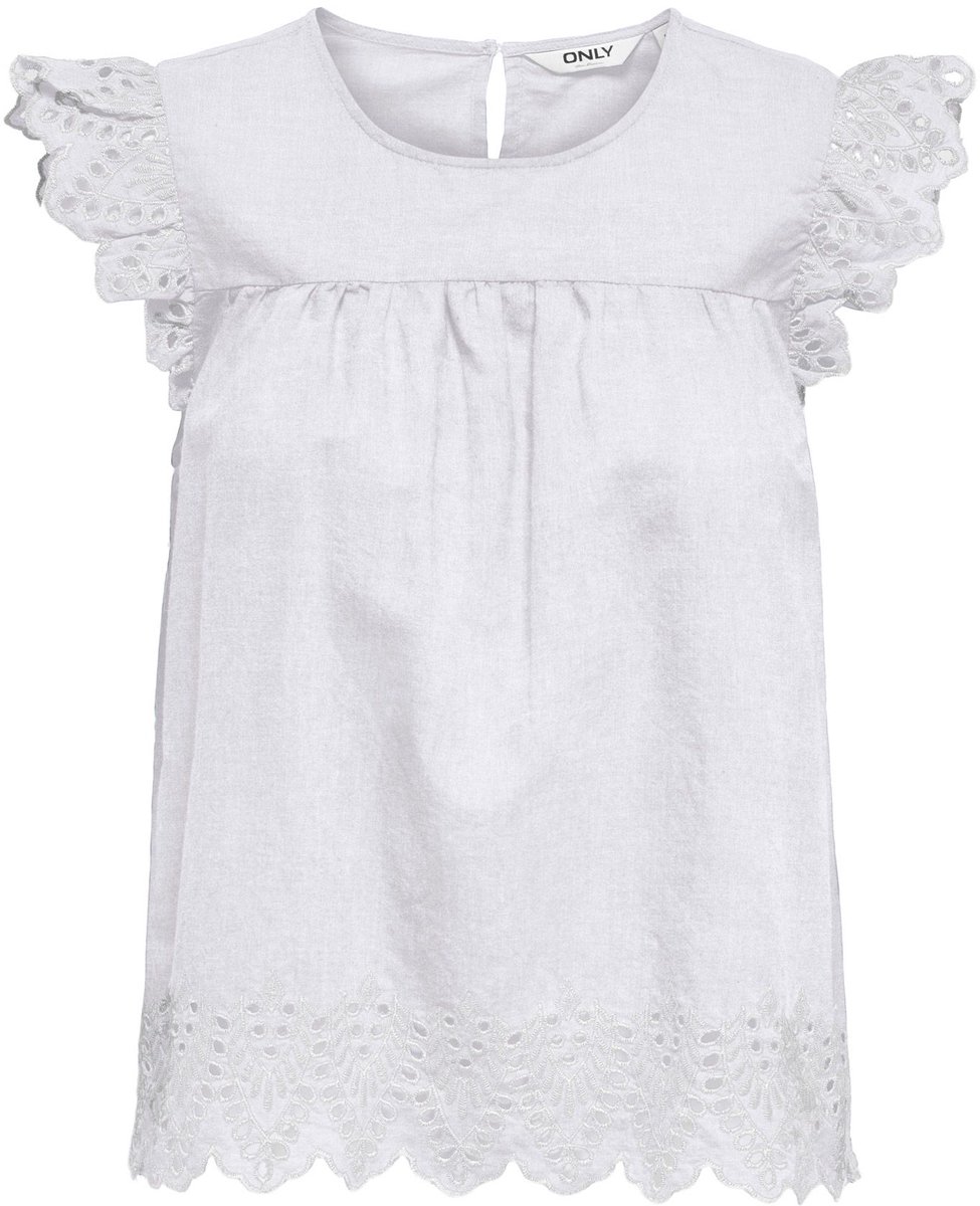 Only Tulom Embossed Woven Top Dames - Maat L