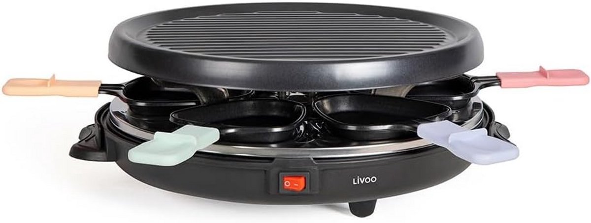Raclette-apparaat voor 6 personen - Zwart