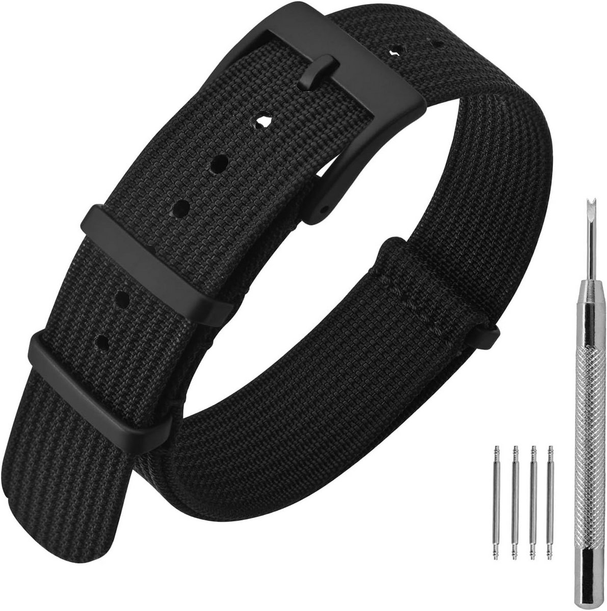 Waterbestendig nylon horlogebandje voor 16-22 mm horloges