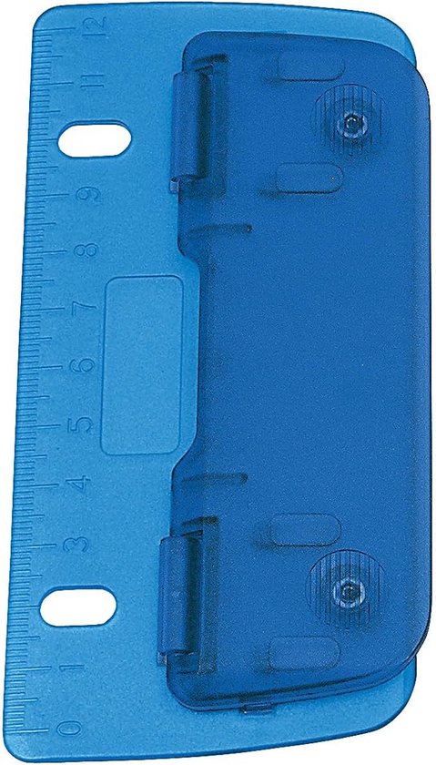 Perforator Voor 2 Gaten Met Papiergeleiding En Schaal Blauw Bol perforator-voor-2-gaten-met-papiergeleiding-en-schaal-blauw-bol