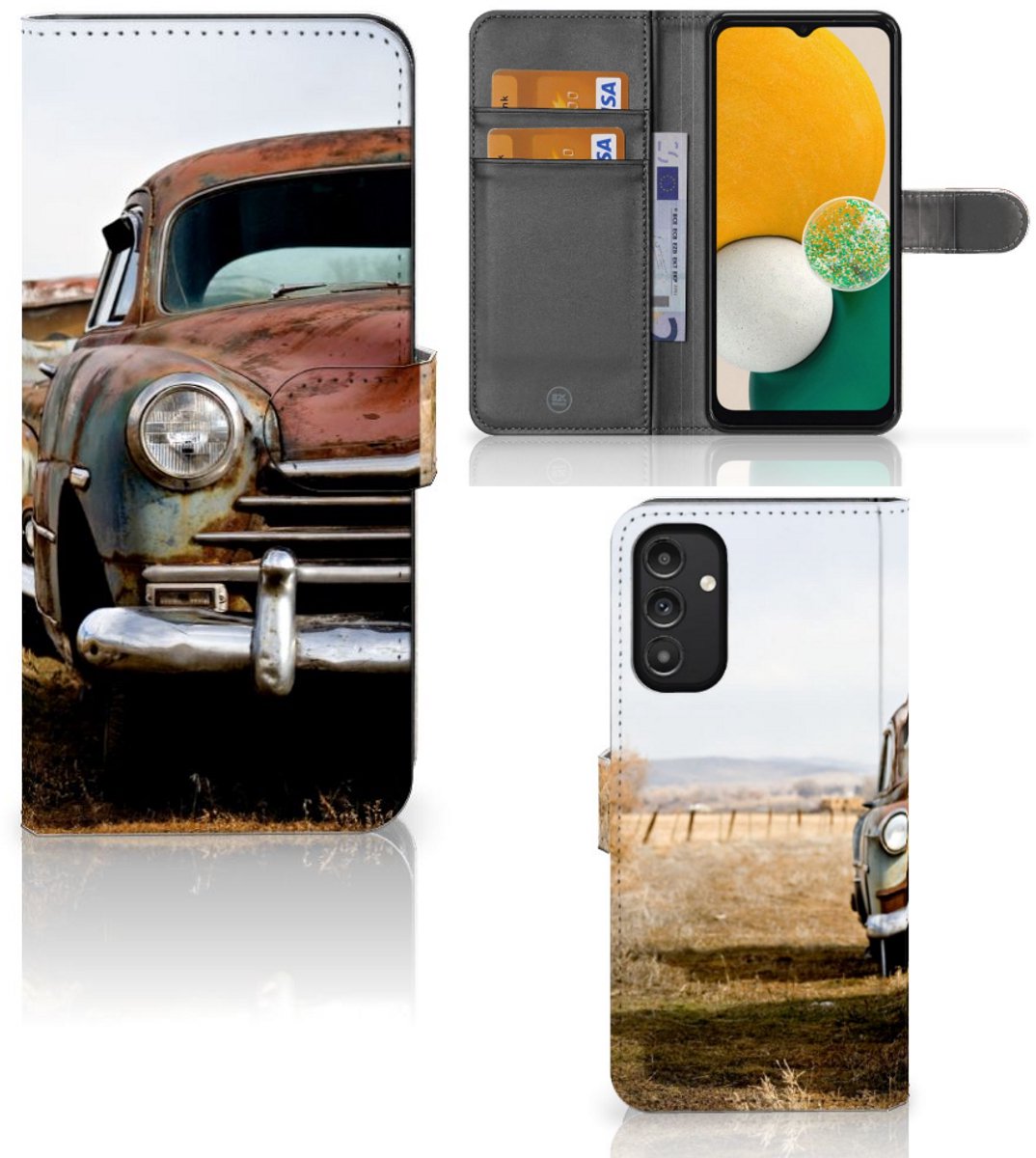 Samsung Galaxy A14 4G Telefoonhoesje met foto Vintage Auto