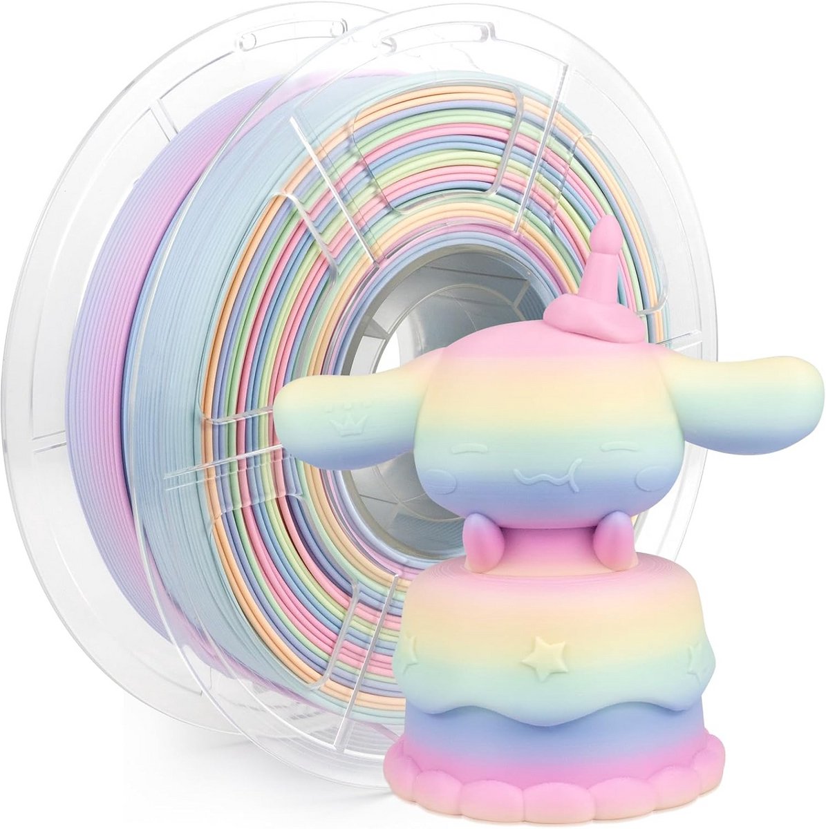 Rainbow PLA+ Filament 1,75 mm - 1 kg Spoel voor Snel 3D Printen