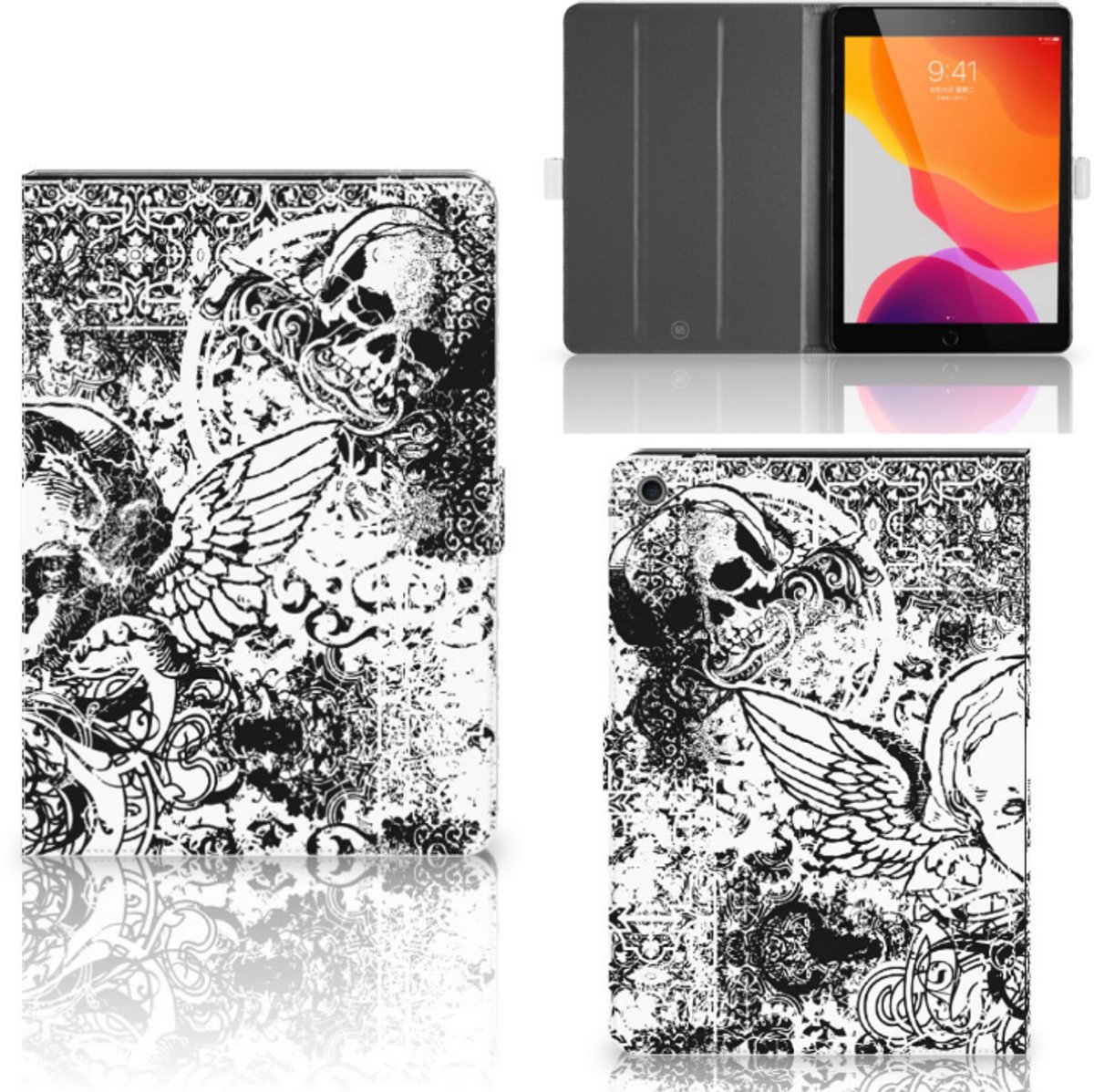 Tablettasje iPad 10.2 2019 | iPad 10.2 2020 | 10.2 2021 Skulls Angel