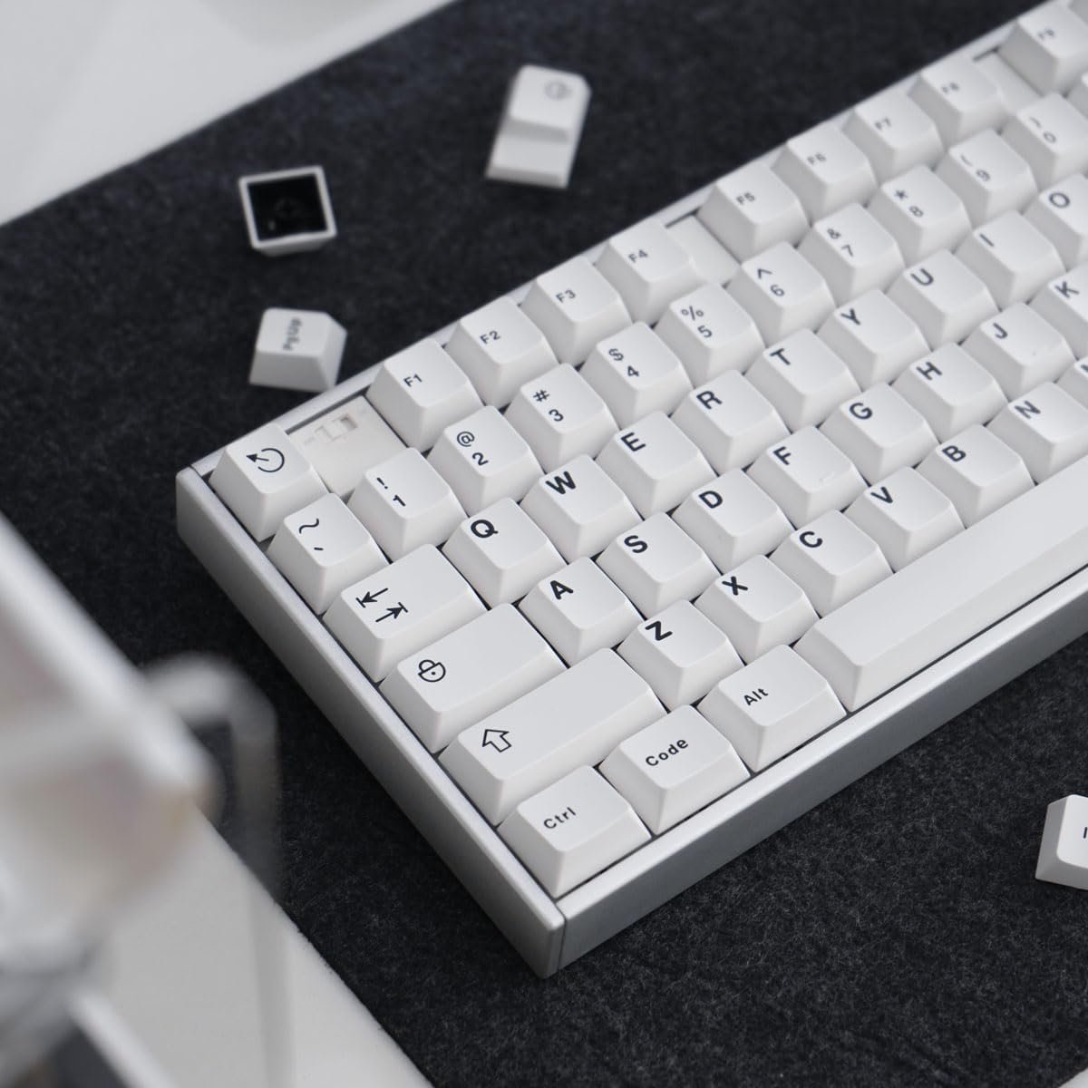 Witte Keycaps Set voor Mechanisch Toetsenbord - 120 Doubleshot Keycaps voor 60% 65% 70% 75%