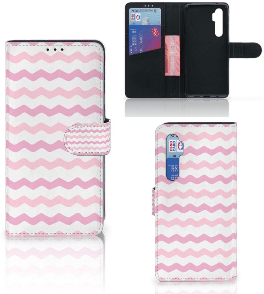 Xiaomi Mi Note 10 Lite Telefoon Hoesje Waves Roze