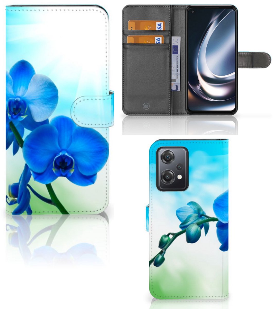 OnePlus Nord CE 2 Lite Hoesje Orchidee Blauw - Cadeau voor je Moeder