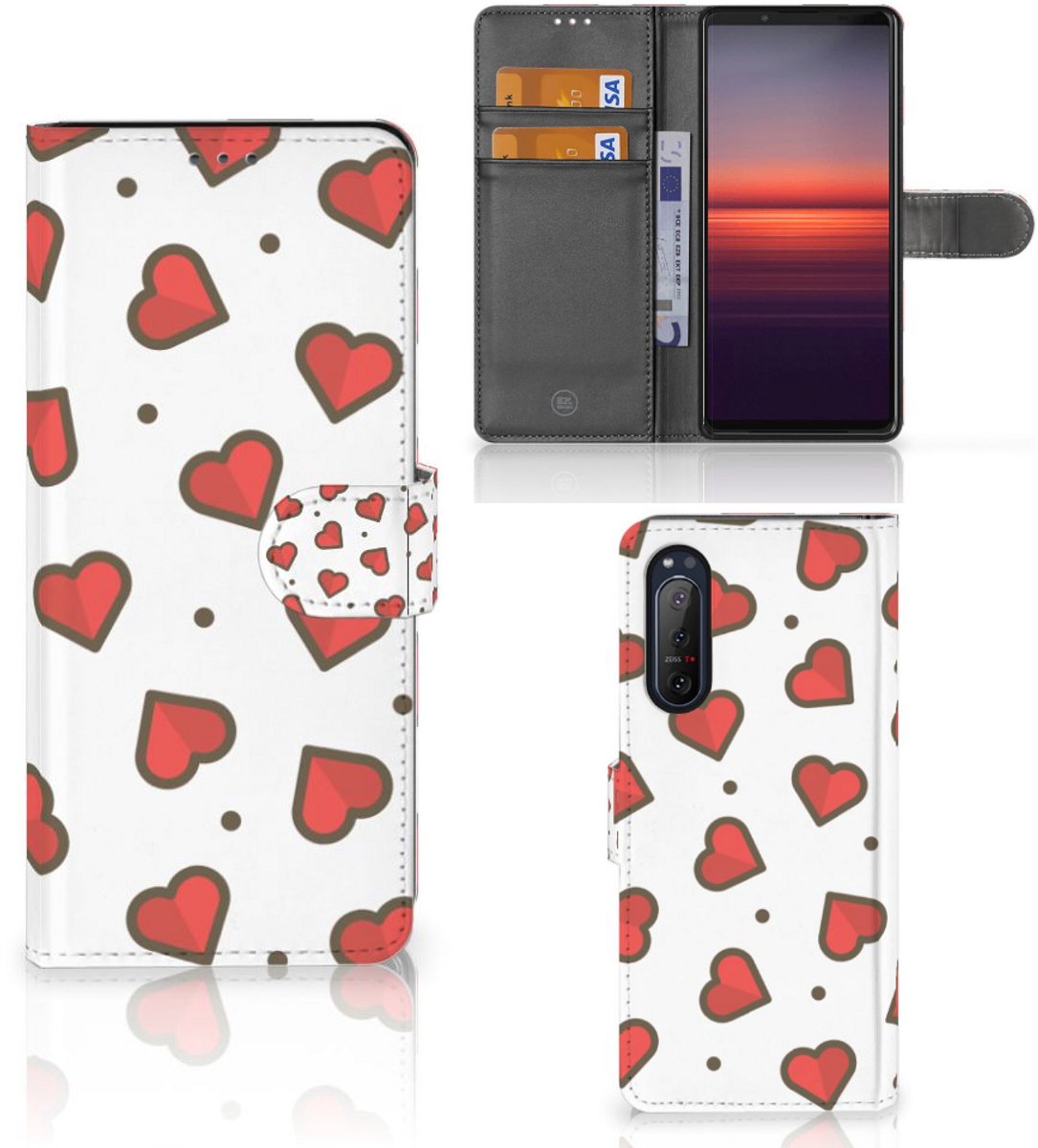 Sony Xperia 5II Telefoon Hoesje Hearts