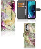 Cuir PU Portefeuille Livre Motorola Moto G51 5G Coque Lettre De Peinture