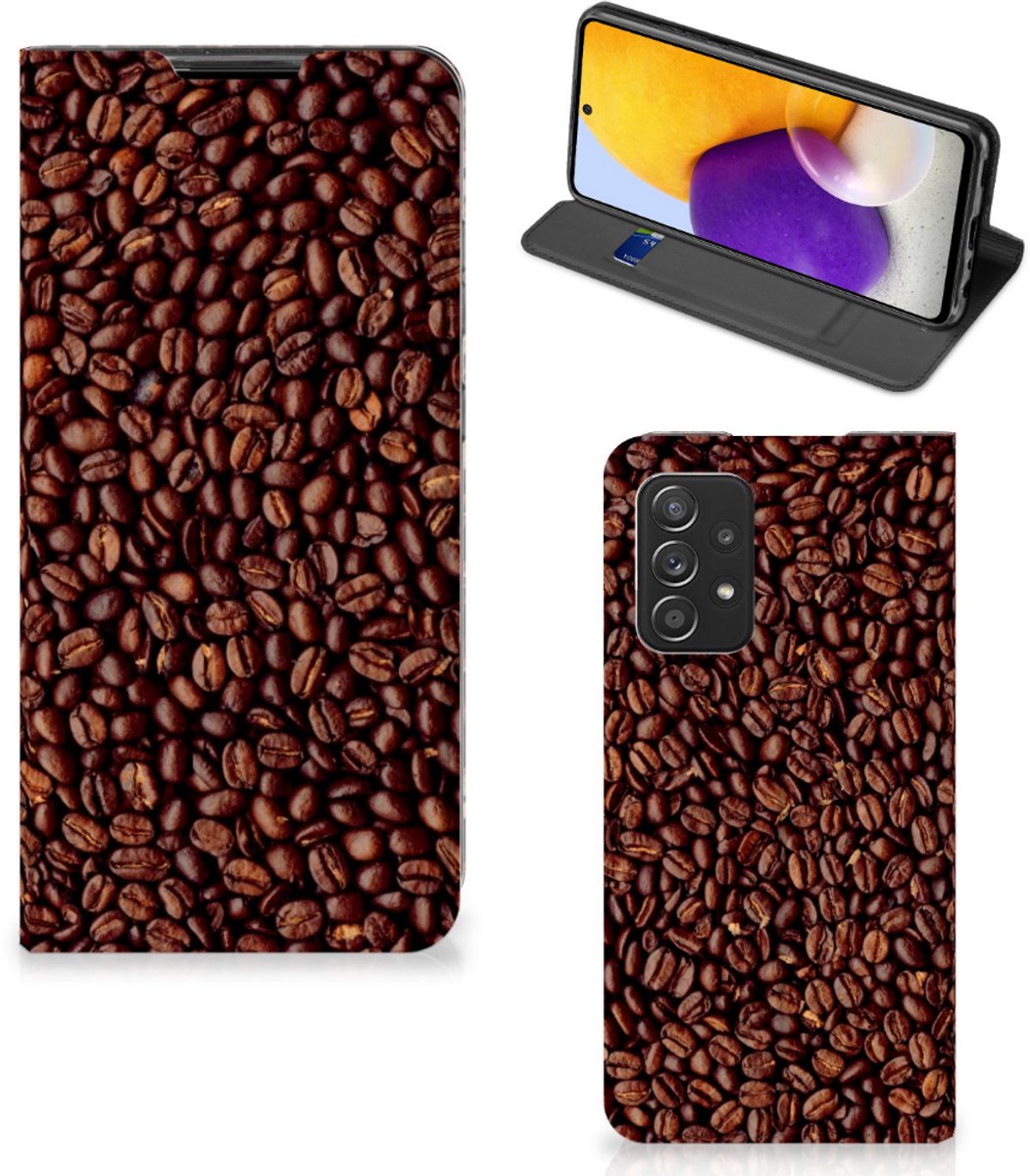 Samsung Galaxy A72 (5G/4G) Flip Style Cover Koffiebonen