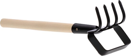Mini hark met pendelhak, 95 mm, onkruid jager, tuingereedschap voor het verplanten van planten en mulchen, niveaus van aarde, tuinverzorging van MINI — afbeelding 4
