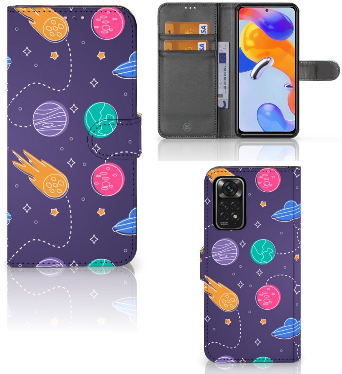 Xiaomi Redmi Note 11 Pro 5G/4G Wallet Case met Pasjes Space