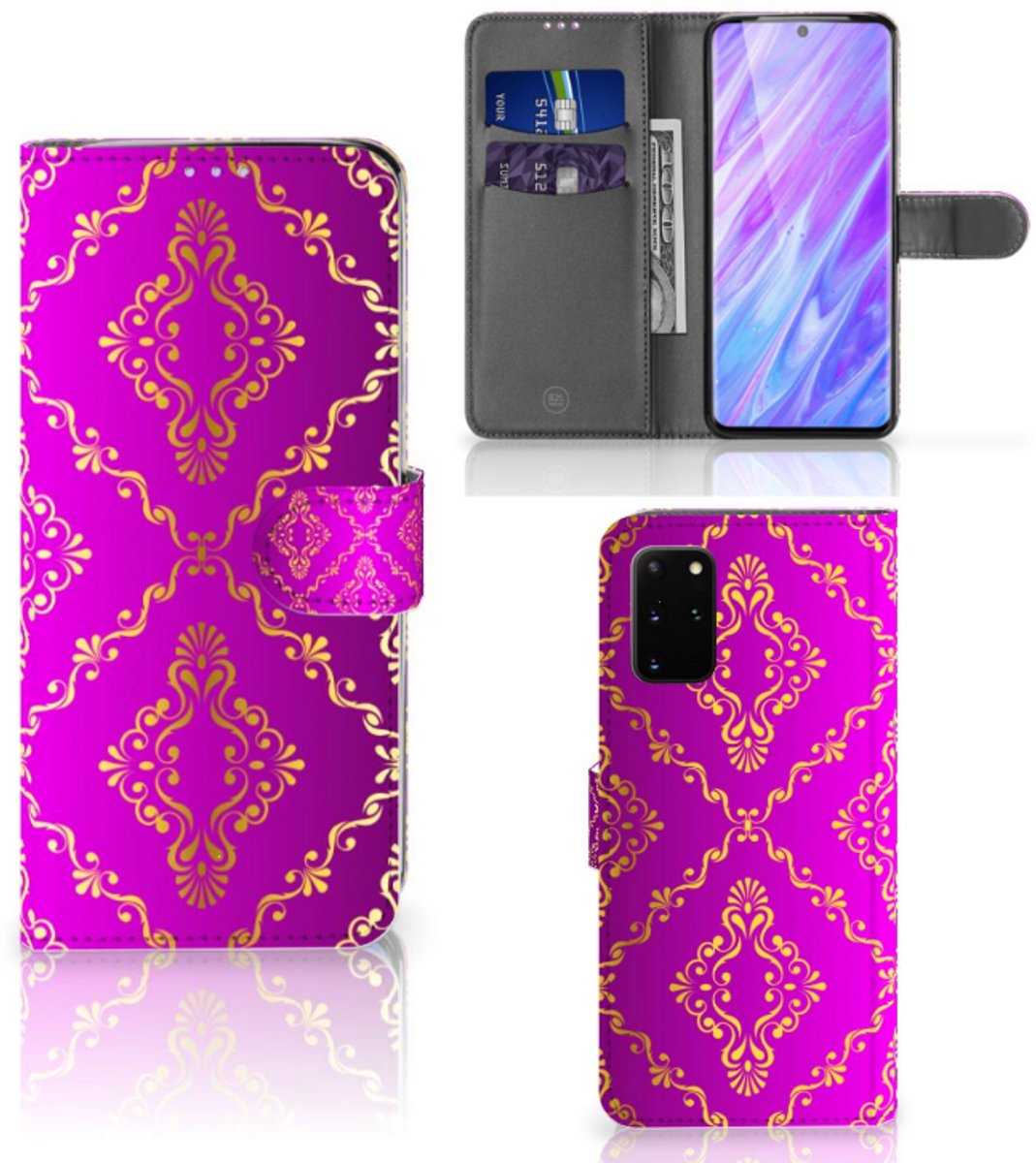 Wallet Case Samsung Galaxy S20 Plus Barok Roze