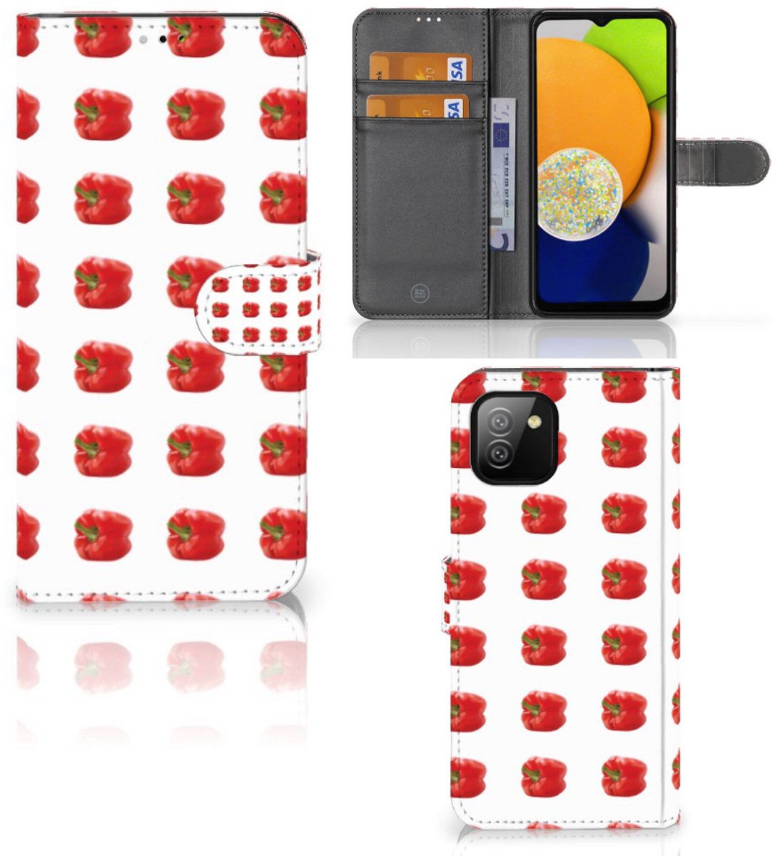 Samsung Galaxy A03 Book Cover Paprika Red