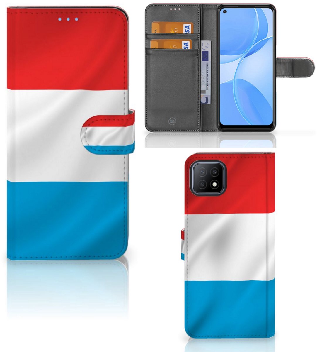 OPPO A73 5G Bookstyle Case Luxemburg
