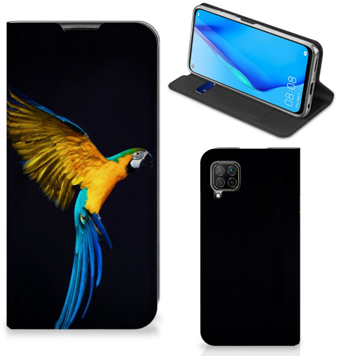 Huawei P40 Lite Hoesje maken Papegaai
