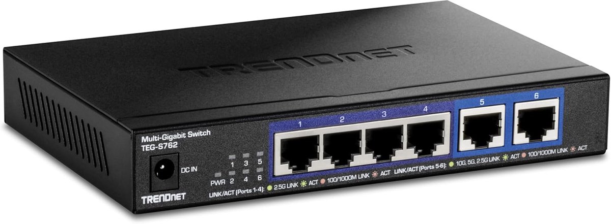 6-Poorts 10G Switch - Multi-Gig Switch met Hoge Bandbreedte Prestaties