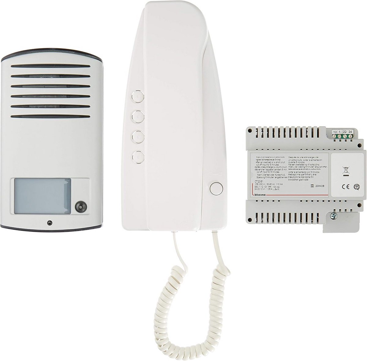 Analoge audioset voor 1-gezinshuis met buitenstation en intercom systeem