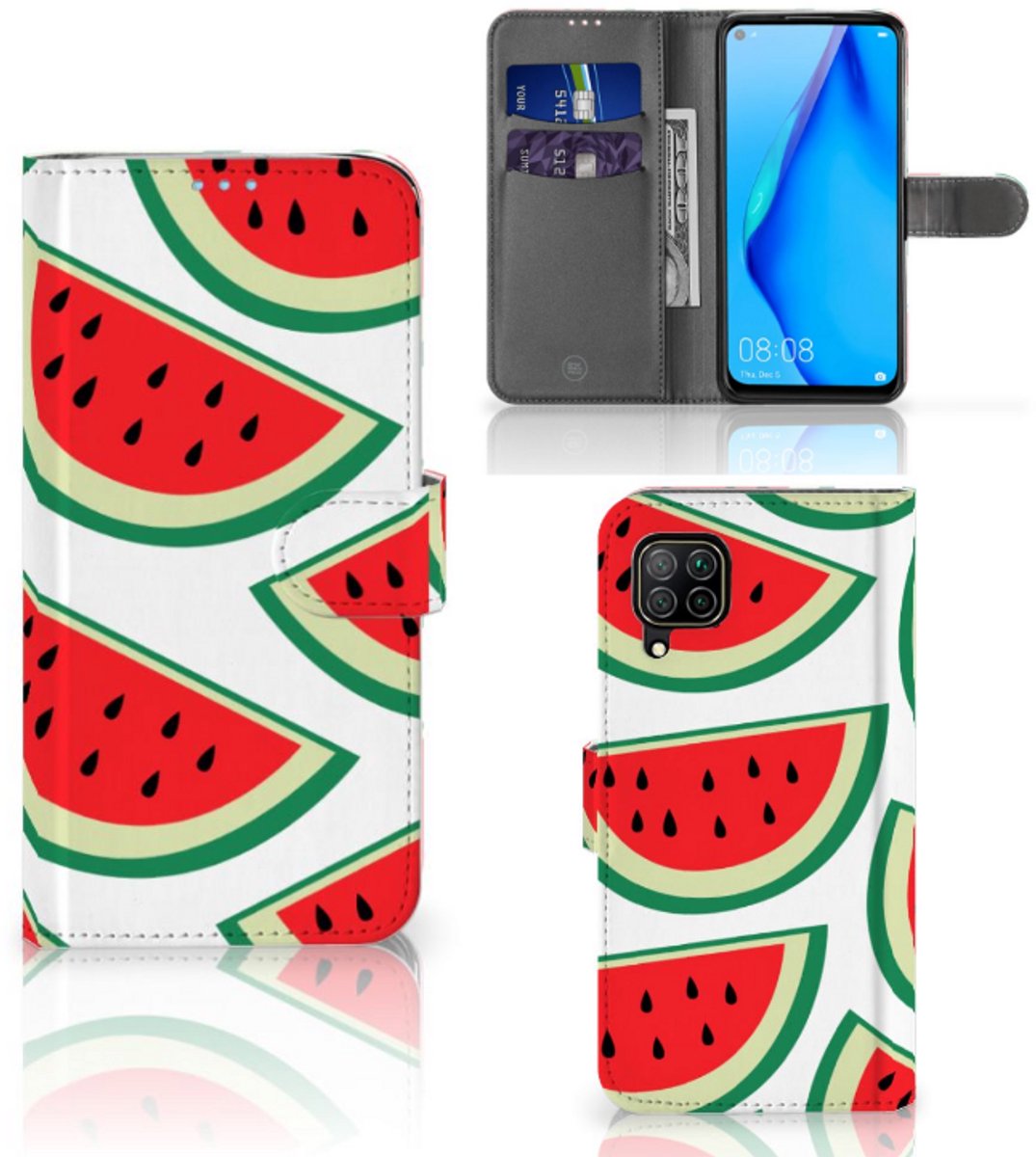Huawei P40 Lite Book Cover Watermelons
