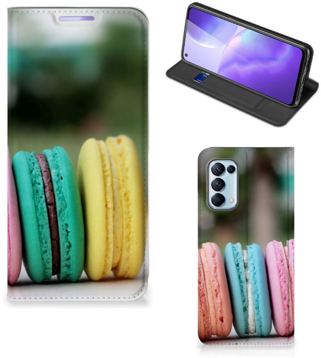 OPPO Find X3 Lite Flip Style Cover Macarons