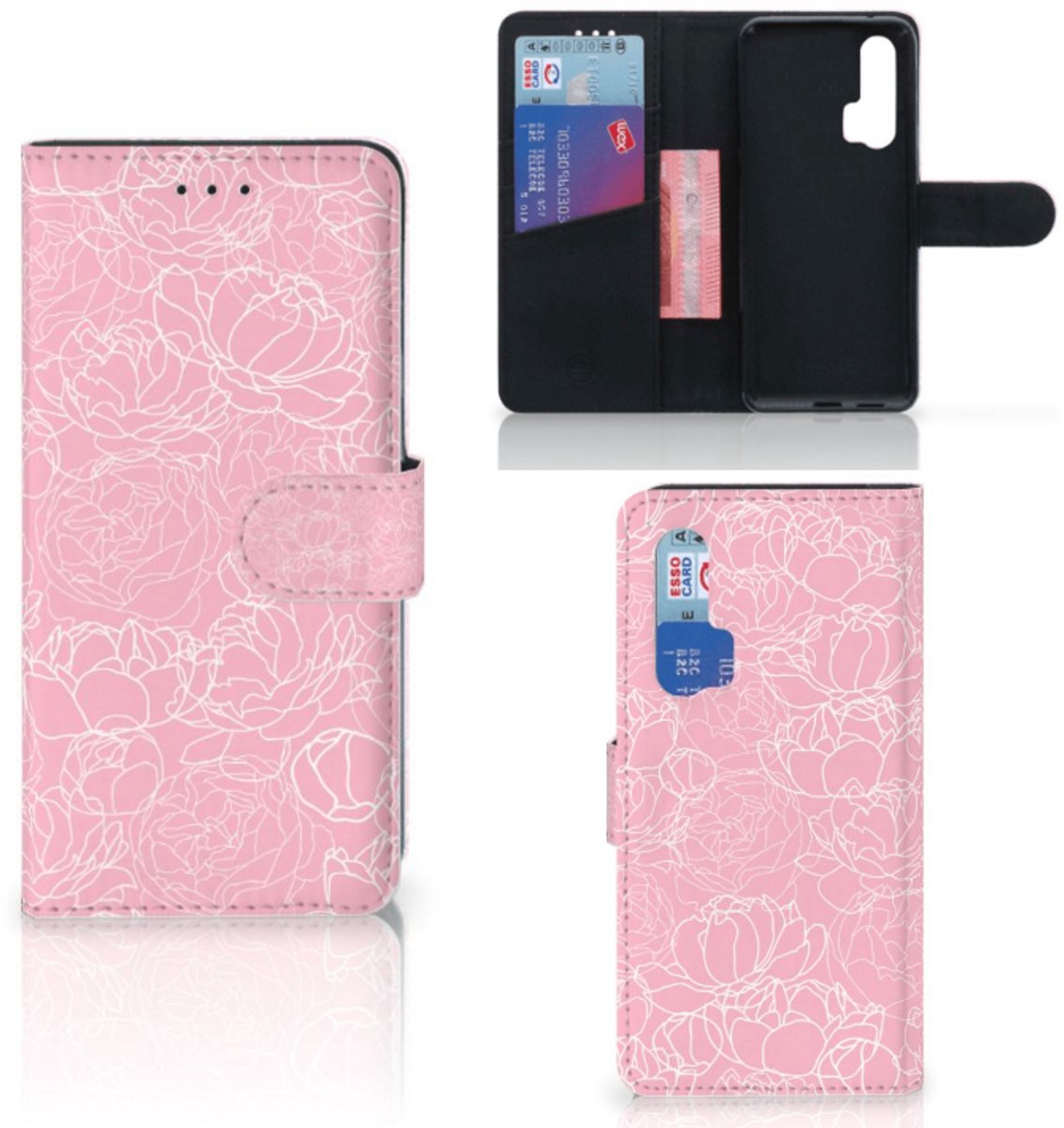 Honor 20 Pro Hoesje White Flowers