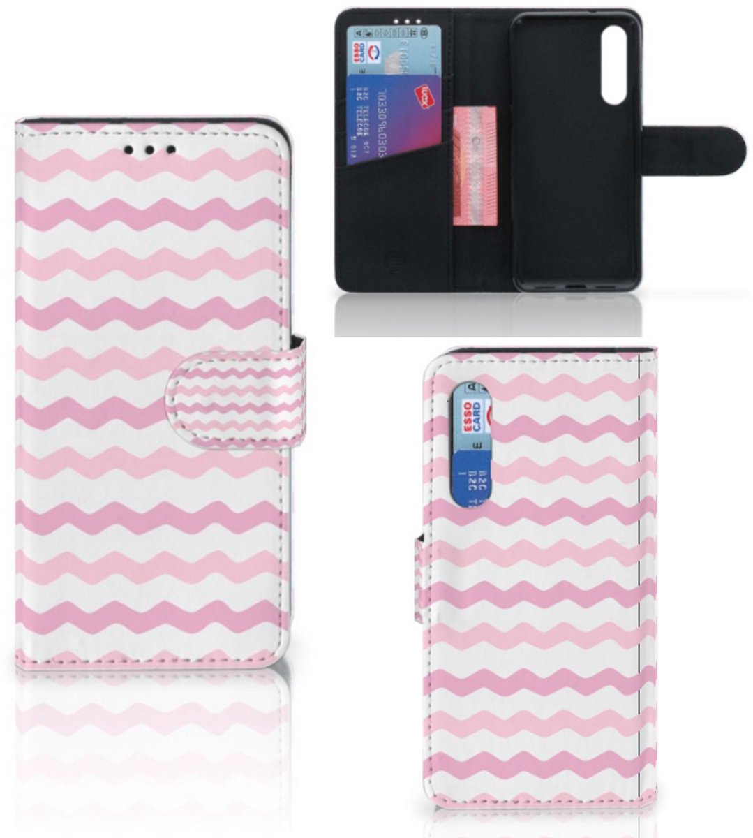 Xiaomi Mi 9 SE Telefoon Hoesje Waves Roze
