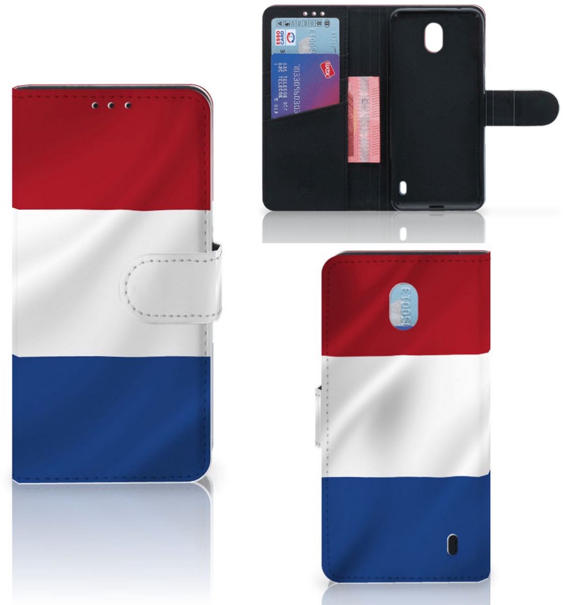 Nokia 1 Plus Bookstyle Case Nederlandse Vlag