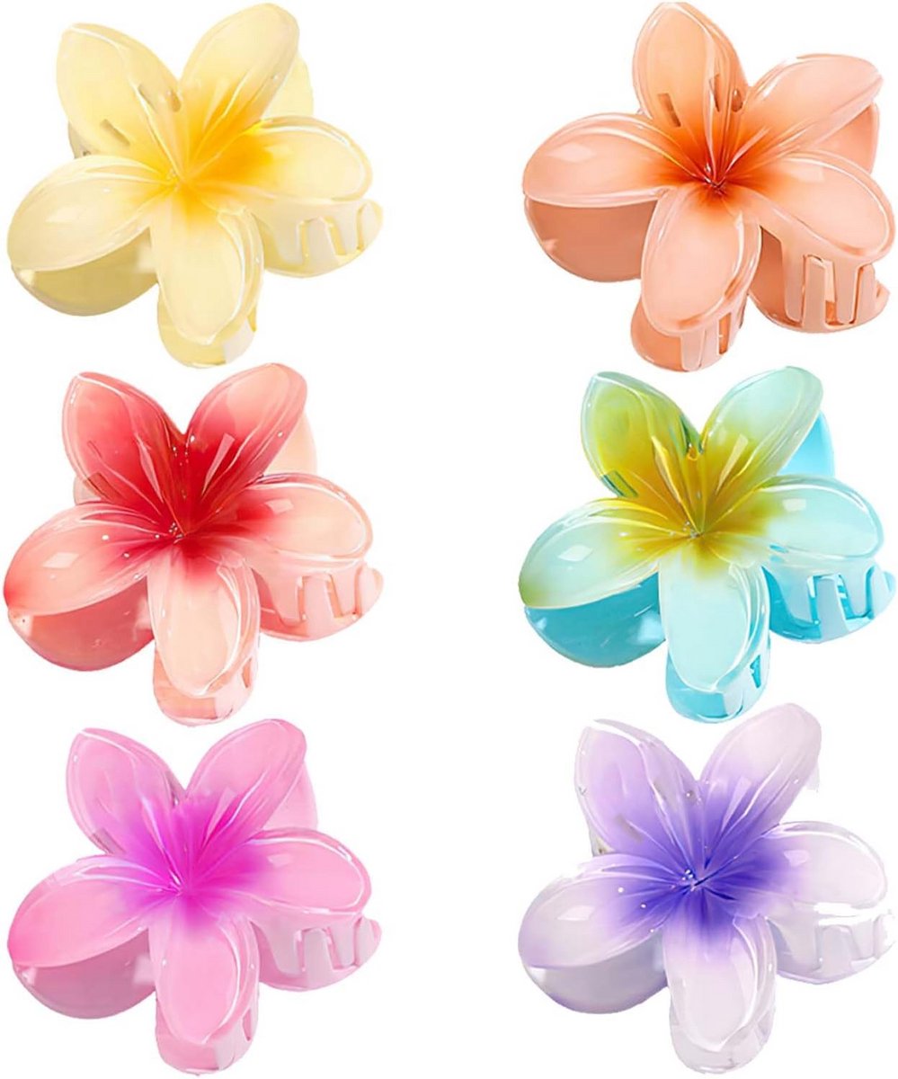 Bloemen haarclips set van 6 - Antislip haarstylingaccessoires voor vrouwen en meisjes