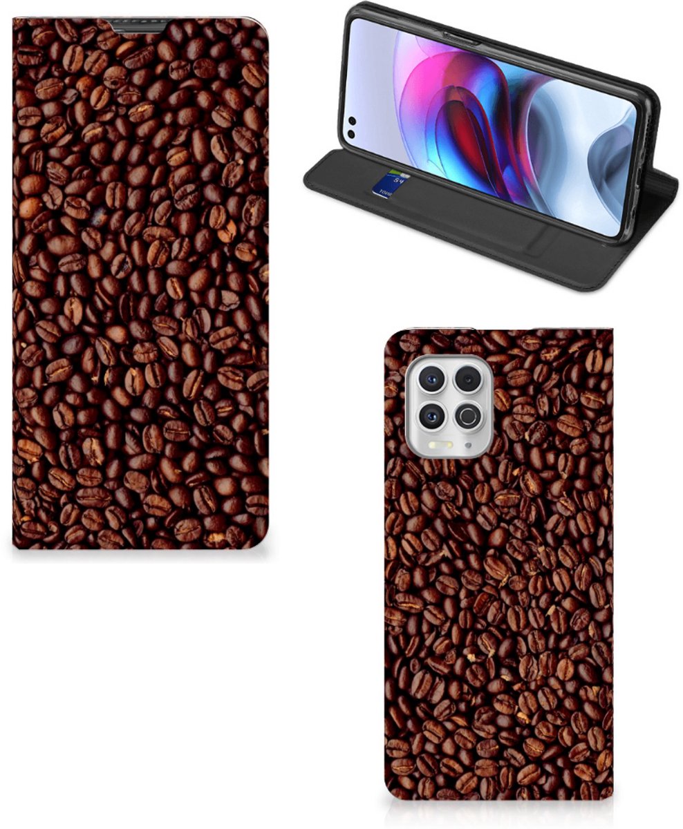 Motorola Moto G100 Flip Style Cover Koffiebonen