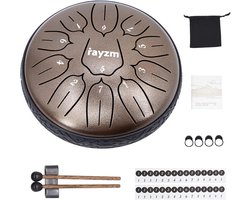 Rayzm Stalen Tong Drum, 6-inch handpantankdrumstel met 11 noten, koolstofstaal, D-Key percussie-instrument