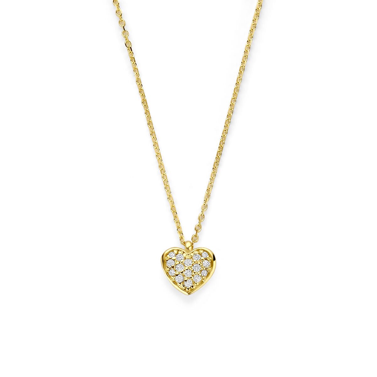 Collier hartje diamant 0.11ct h si 41 - 43 - 45 cm