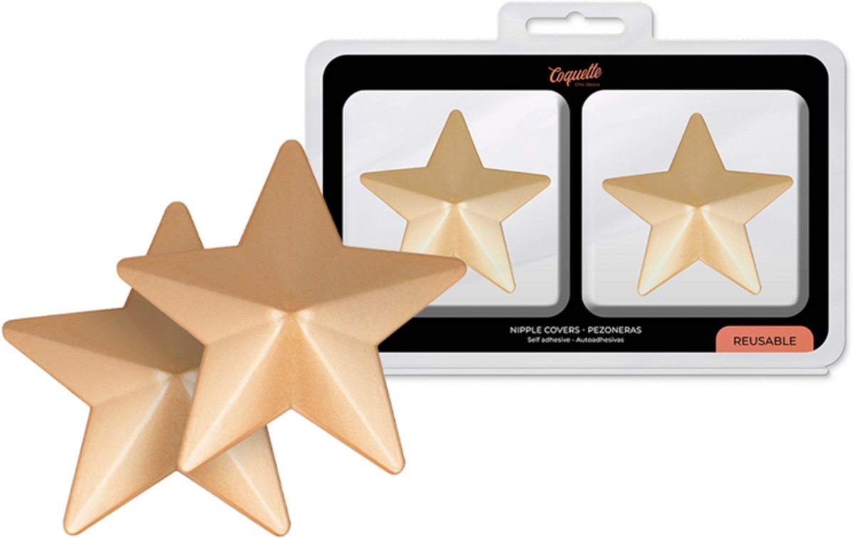 COQUETTE ACCESSORIES | Coquette Chic Desire Nipple Covers - Golden Stars | Kinky | Fetish | BDSM | Bondage | Sex Toy for Woman
