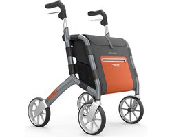 Lichtgewicht Rollator Senioren met Grote Boodschappentas